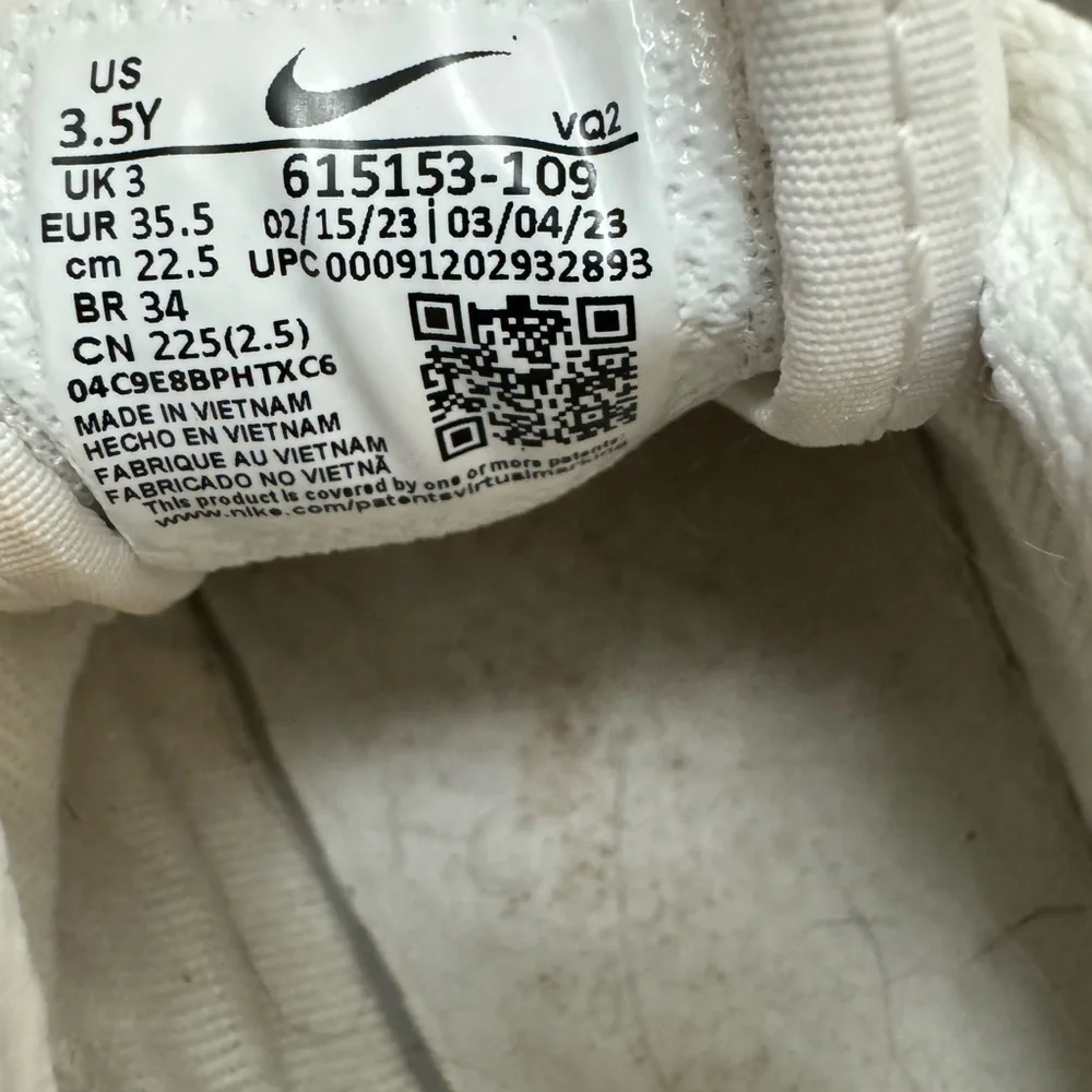 Son of Force Nike Youth Kids White Athletic Casual Sneakers US 3.5
